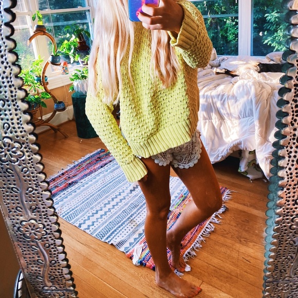 a new day Sweaters - Plush Sunrise Yellow Cozy Chenille Velvety Sweater